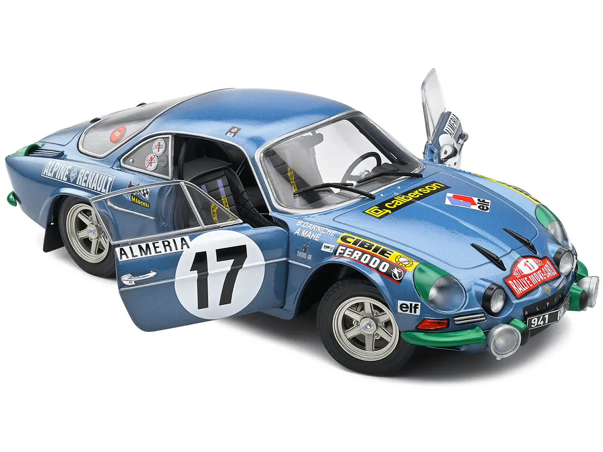 Alpine A110 1600S #17 Bernard Darniche - Alain Mahe "Rallye De Monte-Carlo" (1972) "Competition" Series 1/18 Diecast Model Car By Solido 2