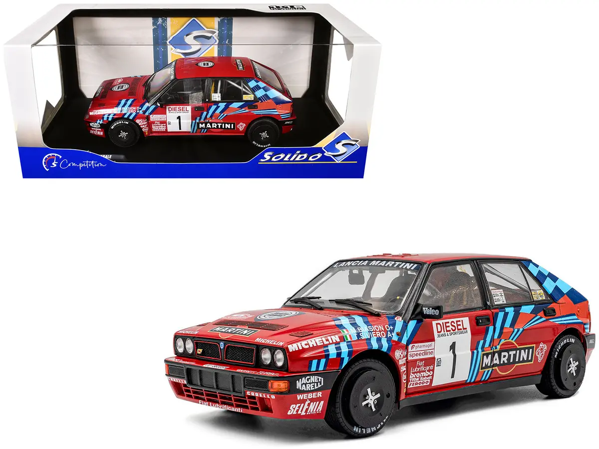 Lancia Delta Hf Integrale #1 Miki Biasion - Tiziano Siviero Winner "Rally Sanremo" (1989) "Competition" Series 1/18 Diecast Model Car By Solido 1