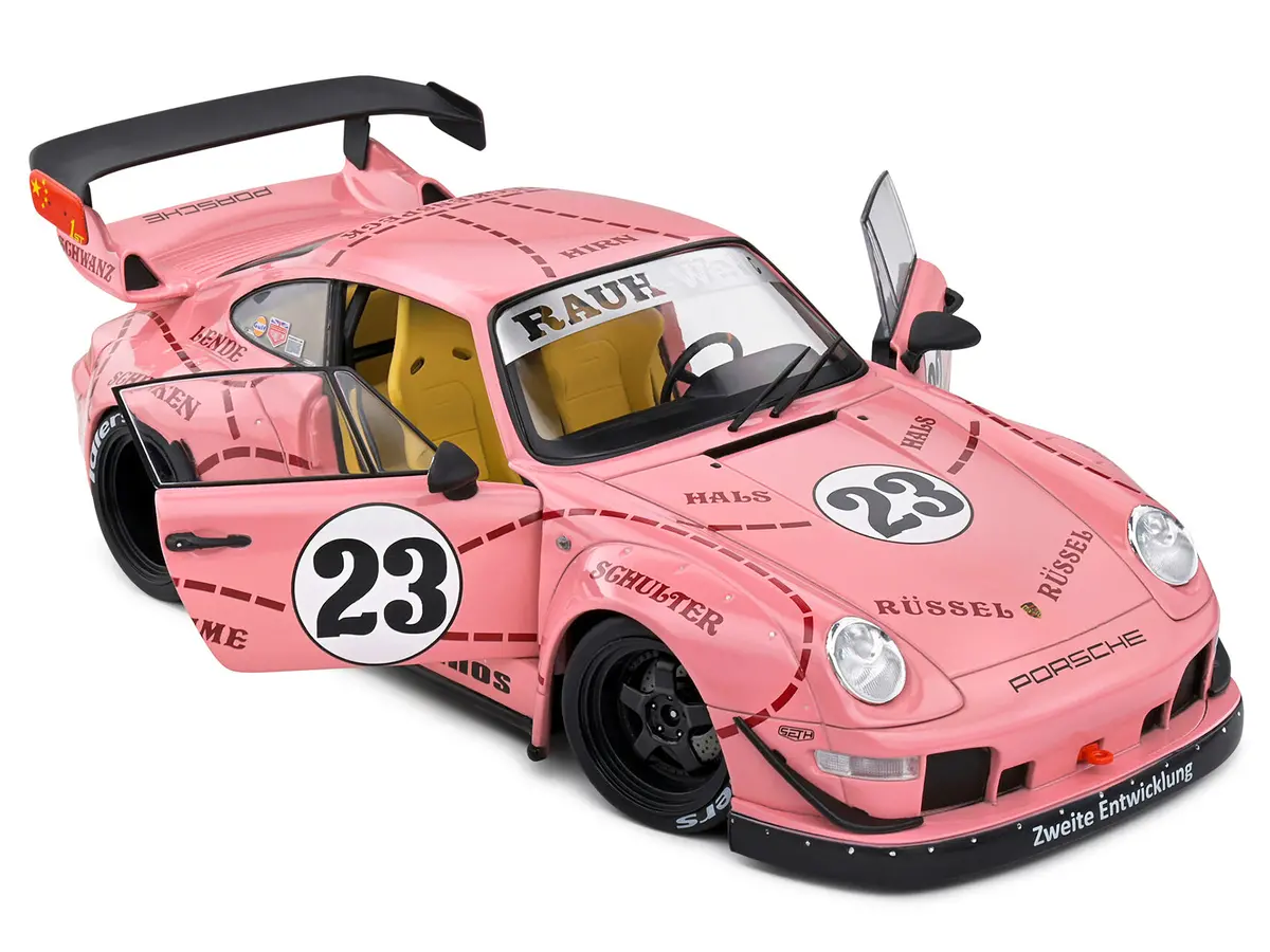 2020 Rwb Bodykit #23 "Pink Pig" Pink With Graphics 1/18 Diecast Model Car By Solido 2