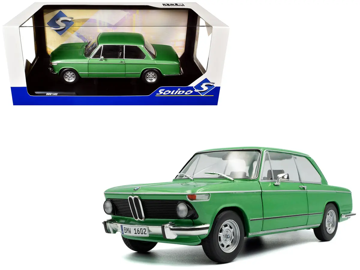 1971 Bmw 1602 Taiga Green Metallic 1/18 Diecast Model Car By Solido 1