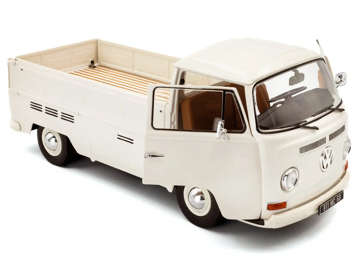 1968 Volkswagen T2 Pickup Truck Beige 1/18 Diecast Model By Solido 2