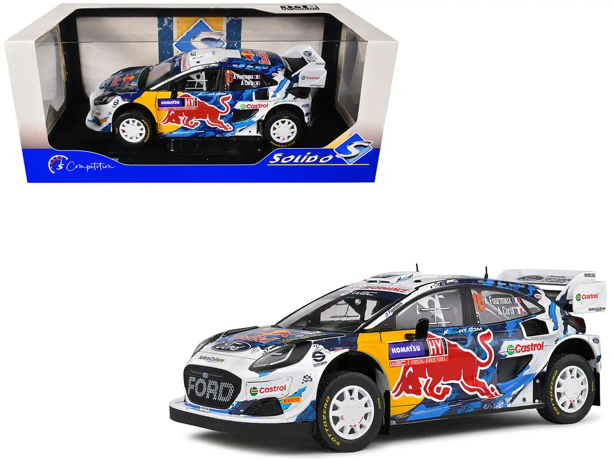 Ford Puma Rally1 Hybrid #16 Adrien Fourmaux - Alexandre Coria 3Rd Place "Rally Sweden" (2024) "Competition" Series 1/18 Diecast Model Car By Solido 1