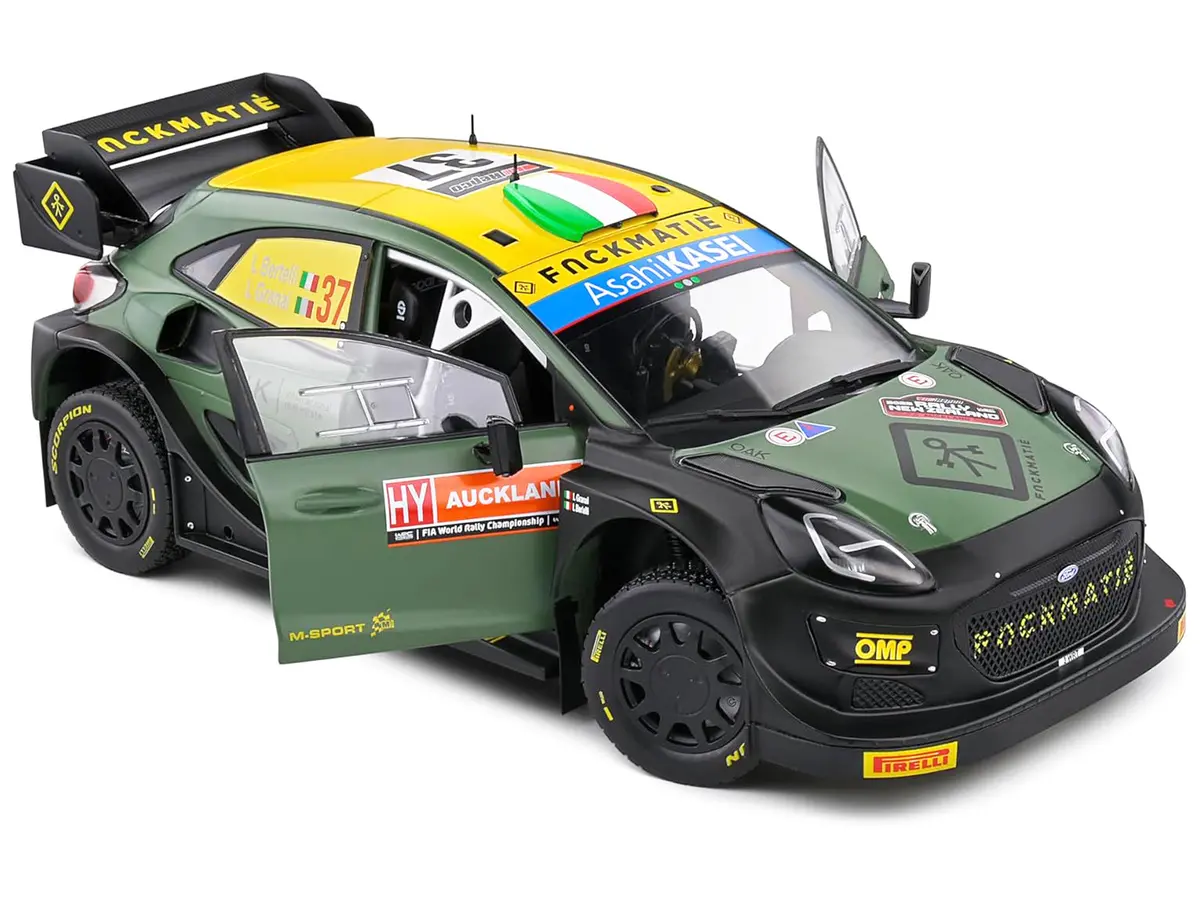 Ford Puma Rally1 Hybrid #37 Lorenzo Bertelli - Lorenzo Granai "Rally New Zealand" (2022) "Competition" Series 1/18 Diecast Model Car By Solido 2