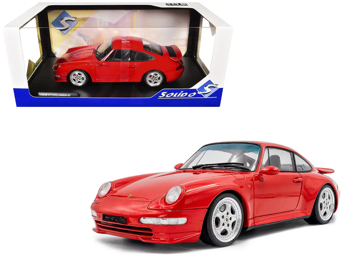 1997 Porsche 911 (993) Carrera Rs Guards Red 1/18 Diecast Model Car By Solido 1