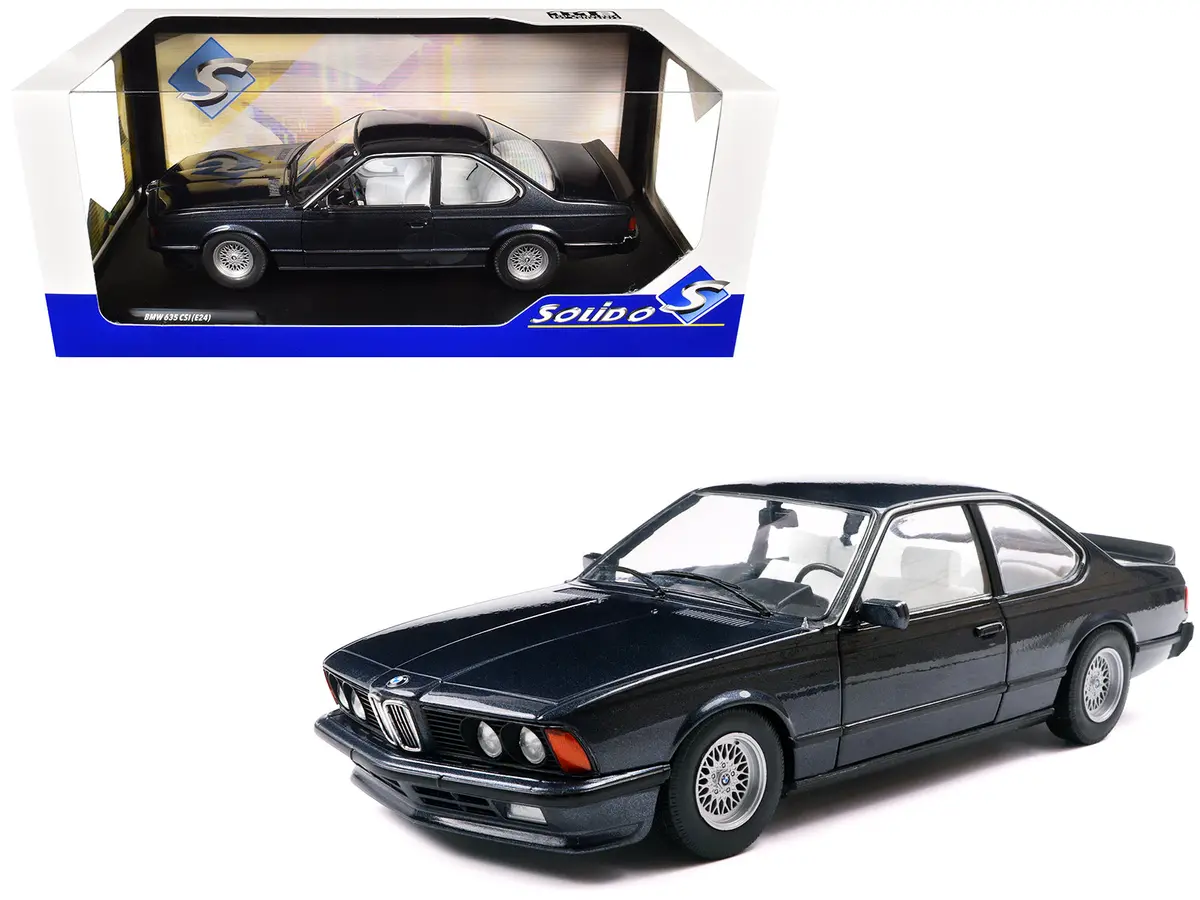 1984 Bmw 635 Csi (E24) Macau Blue Metallic 1/18 Diecast Model Car By Solido 1