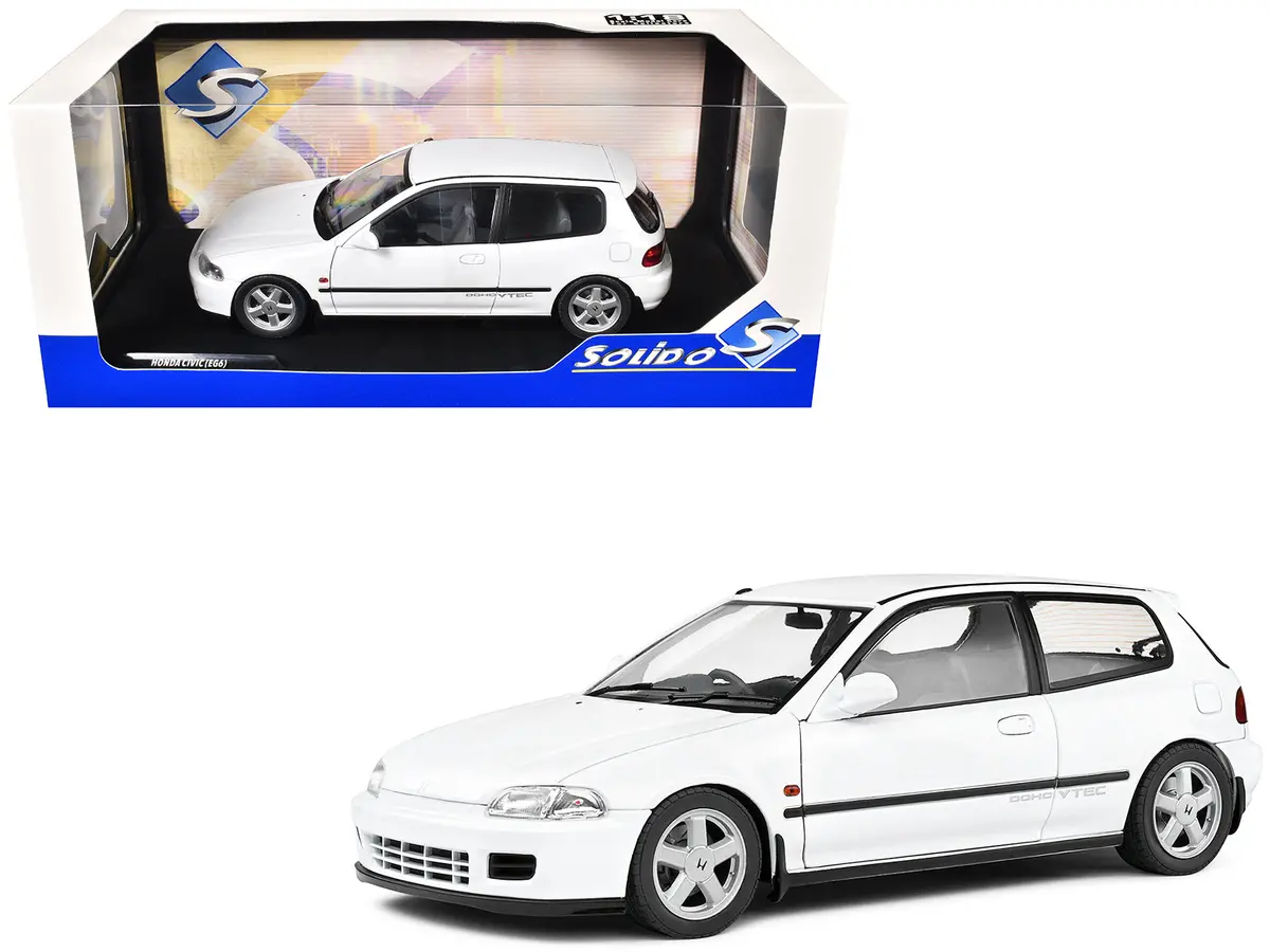 1991 Honda Civic (Eg6) Rhd (Right Hand Drive) Frost White 1/18 Diecast Model Car By Solido 1
