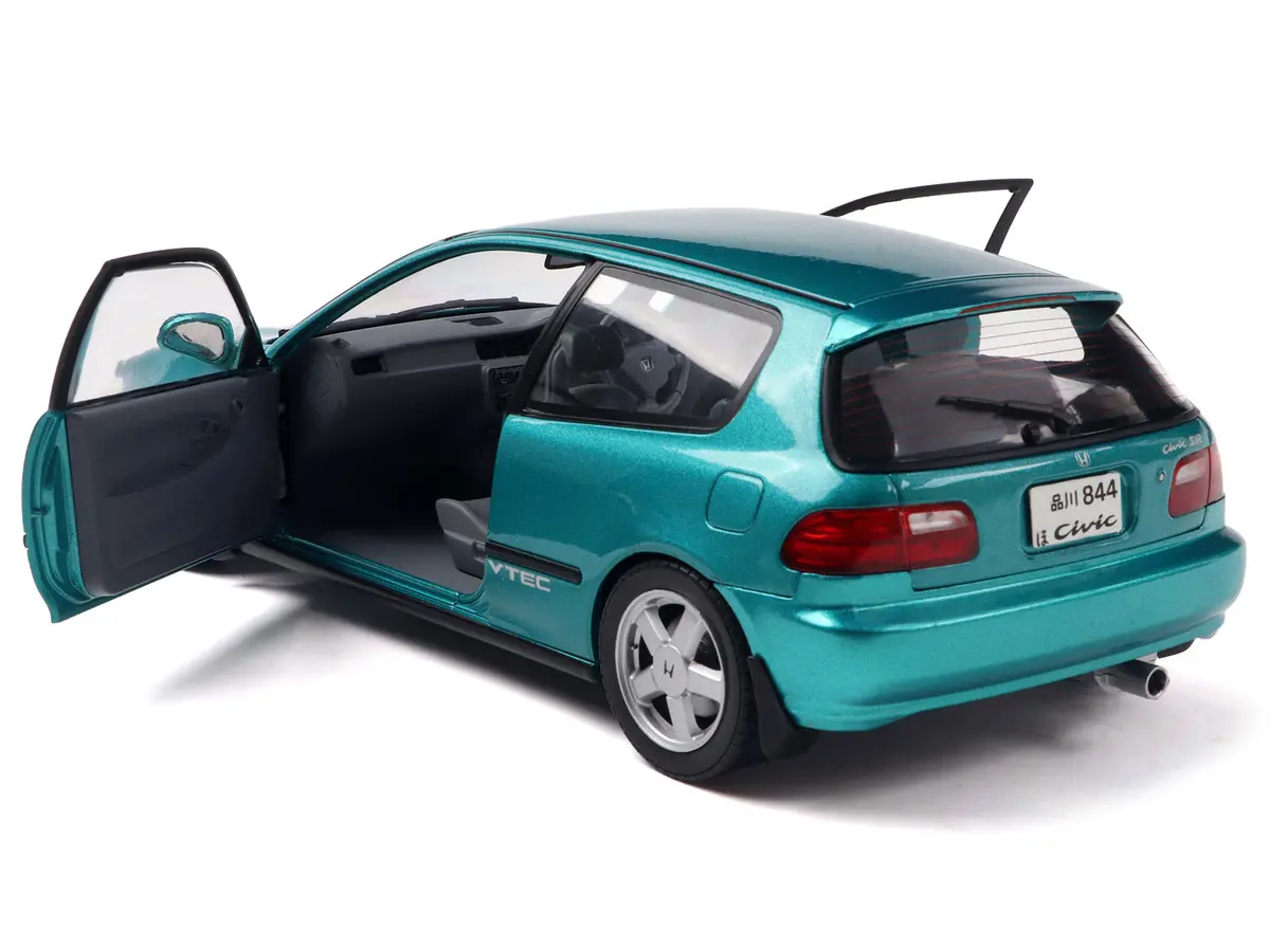 1991 Honda Civic (Eg6) Rhd (Right Hand Drive) Aztec Green Metallic 1/18 Diecast Model Car By Solido 2