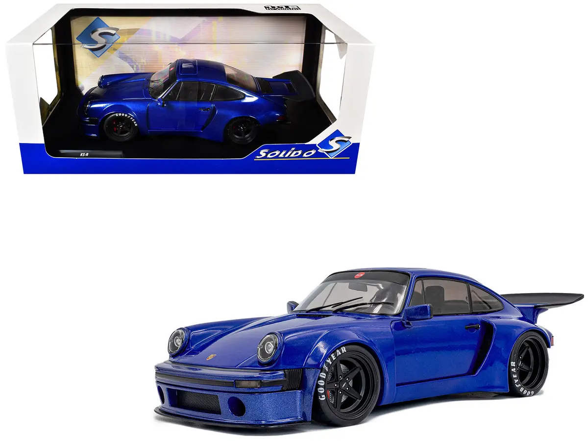 2024 Porsche 911 Ks-R By Khyzyl Saleem Dark Blue Metallic 1/18 Diecast Model Car By Solido 1