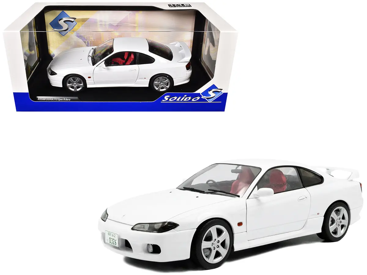 1999 Nissan Silvia (S15) Spec-R Aero Rhd (Right Hand Drive) Aspen White 1/18 Diecast Model Car By Solido 1