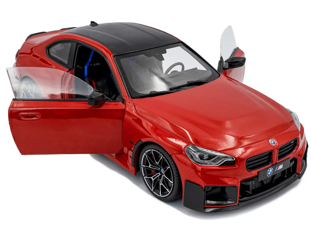 2024 Bmw M2 Performance Parts Toronto Red Metallic With Carbon Top 1/18 Diecast Model Car By Solido 2
