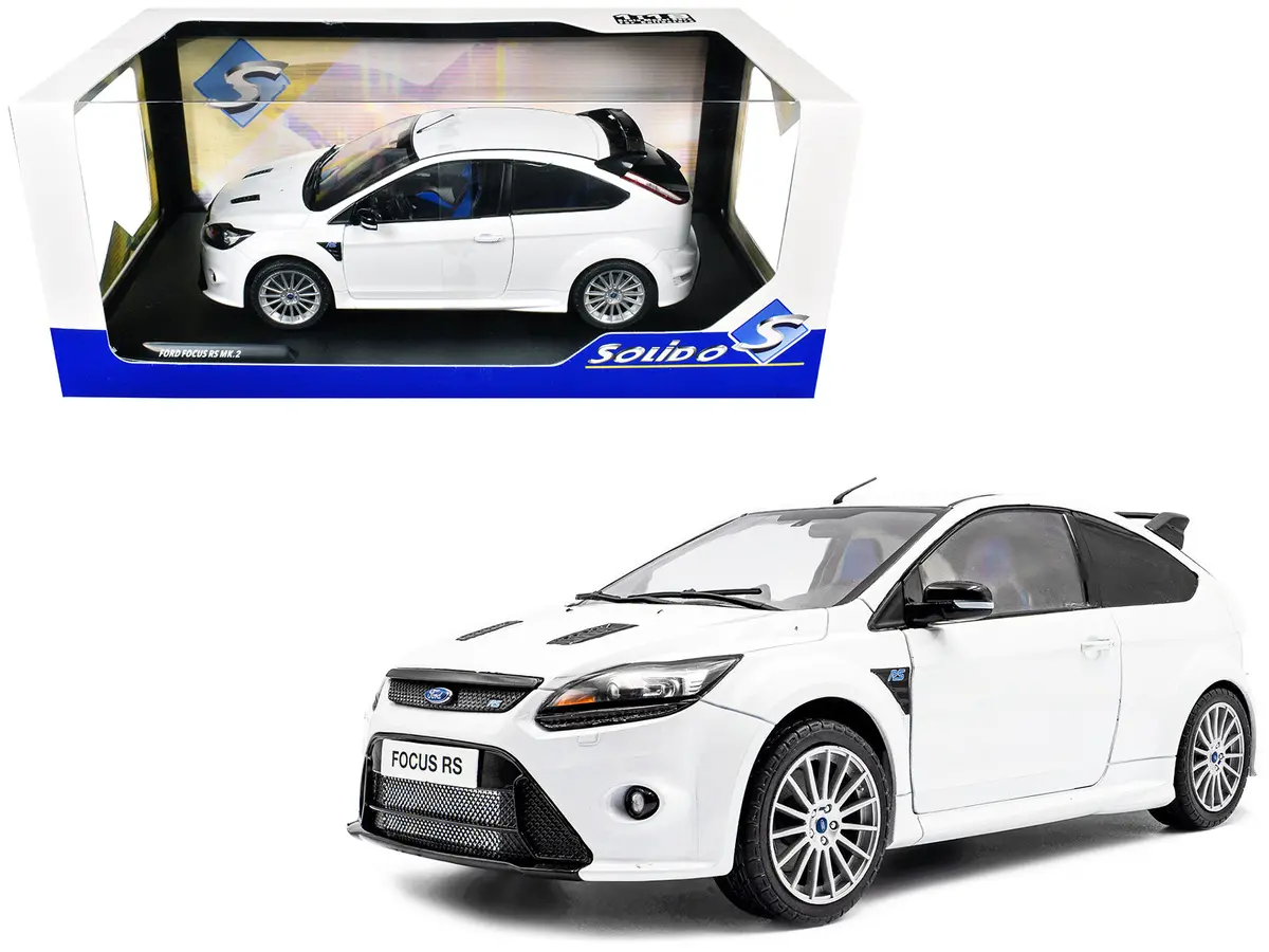 2009 Ford Focus Rs Mk2 Frozen White 1/18 Diecast Model Car By Solido 1