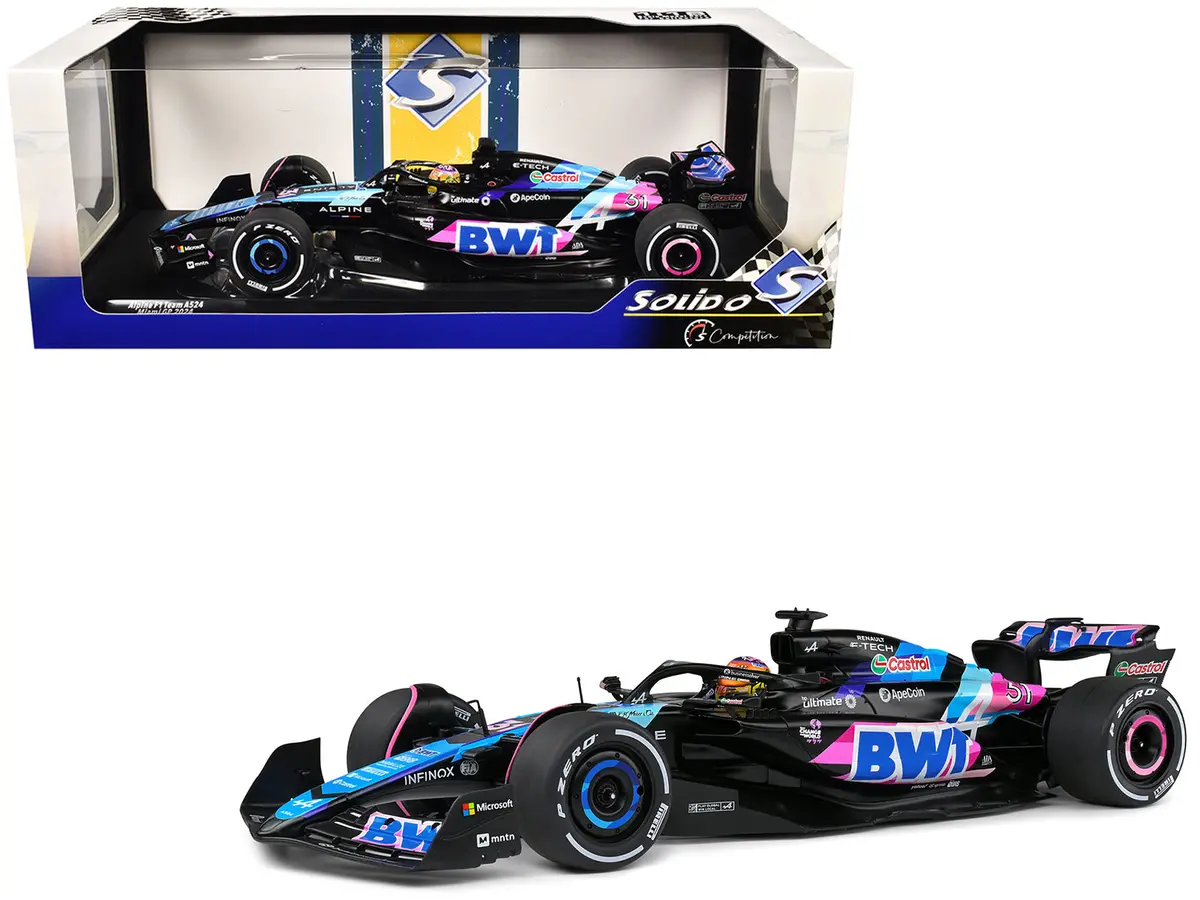 Alpine A524 #31 Esteban Ocon "Bwt" Formula One F1 Miami Gp (2024) "Competition" Series 1/18 Diecast Model Car By Solido 1