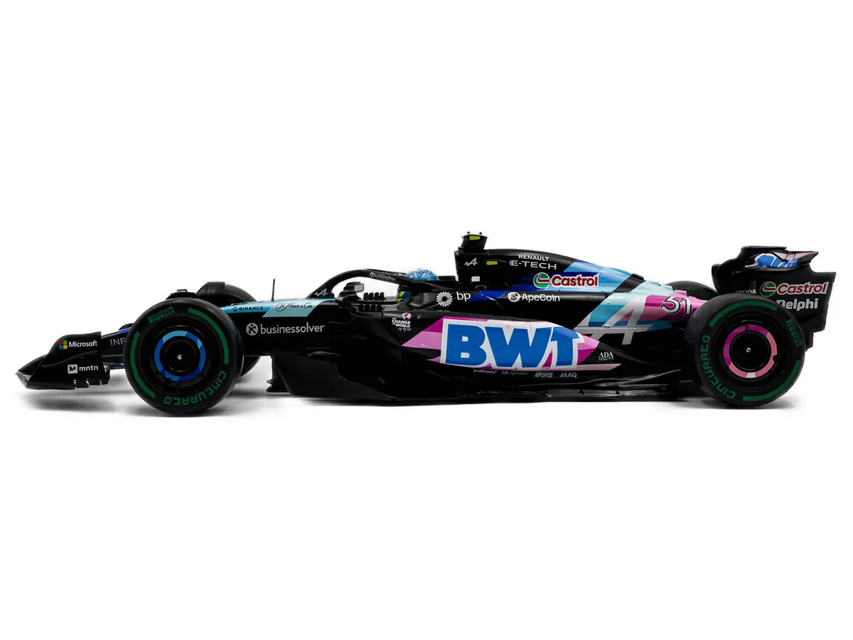 Alpine A524 #31 Esteban Ocon "Bwt" 2Nd Place F1 "Sao Paulo Gp" (2024) "Competition" Series 1/18 Diecast Model Car By Solido 2
