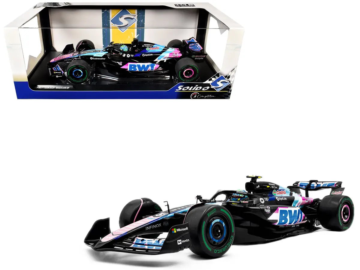 Alpine A524 #31 Esteban Ocon "Bwt" 2Nd Place F1 "Sao Paulo Gp" (2024) "Competition" Series 1/18 Diecast Model Car By Solido 1