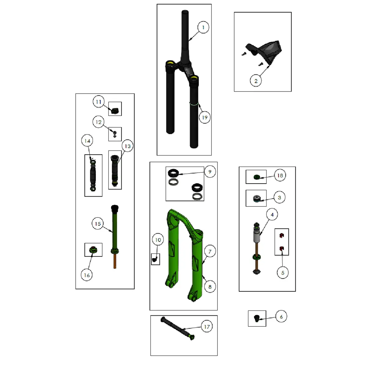 Dvo Sapphire 34 Boost Factory Parts 1