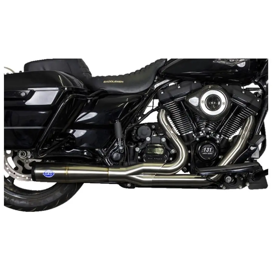 S&S Cycle Diamondback 2-1 Exhaust System, Stainless Steel For M8 Harley 2