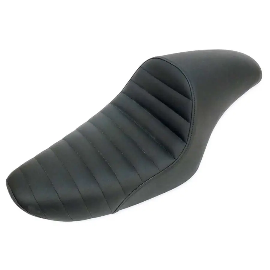Americano 2-Up Cafe Style Seat For 1986-2003 Harley Sportsters - Black Tuck & Roll 1