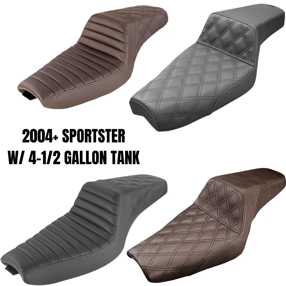 Saddlemen Step-Up Seat For 2004-2020 Harley-Davidson Sportster W/ 4.5 Gallon Tank 1