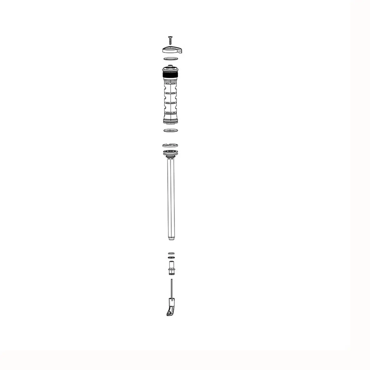Rockshox, Damper For Recon/Recon S/Sektor, Crown Rl (Thread Pitch 0.8Mm) 130-150Mm - (Boost Only) Sektor Silver A2 (2017+)/Recon Rl A1-A2 (2018-2020 1