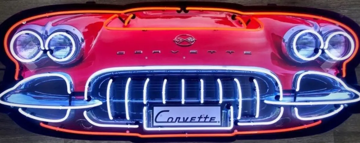 C1 Corvette Front End Grill Large Neon 1