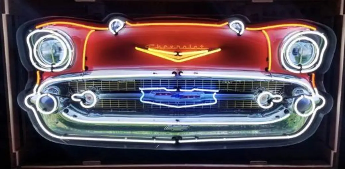 1957 Chevy Bel Air Front End Grill Large Neon 1