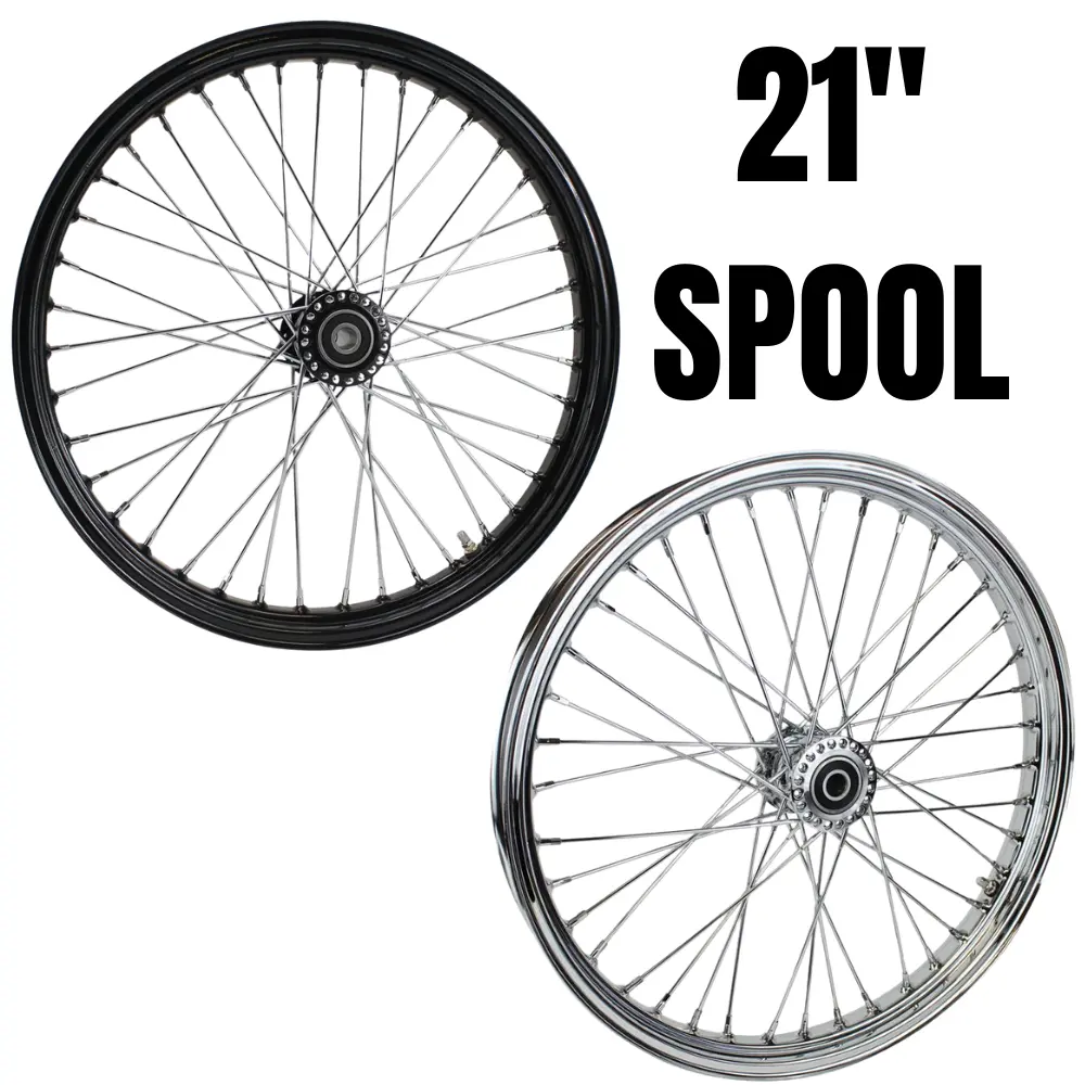 Moto Iron 40 Spoke 21" × 2.15" Chopper Spool Wheel 1