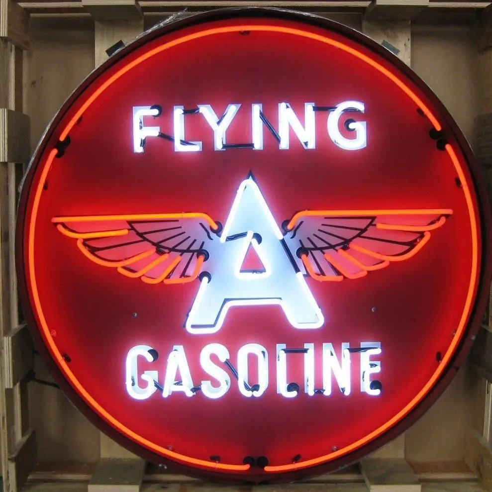 Flying A Gasoline Medium Neon 1