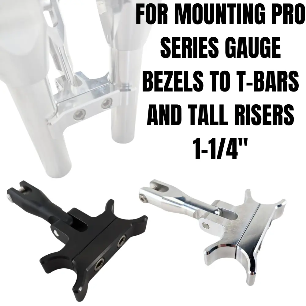 Tc Bros. Gauge Relocation Bracket For 1-1/4" Risers And T-Bars 1