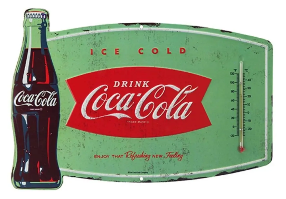 Coca- Cola Pause Refresh Embossed Thermometer Th 1