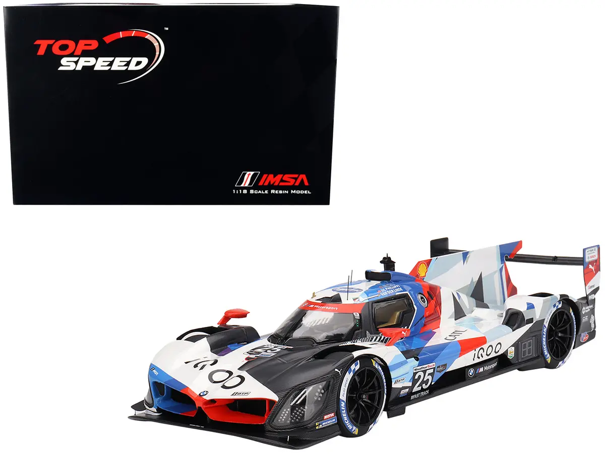 Bmw M Hybrid V8 #25 Connor De Phillippi - Colton Herta - Sheldon Van Der Linde - Nick Yelloly "Bmw M Team Rll" Gtp Imsa "24 Hours Of Daytona" (2023) 1/18 Model Car By Top Speed 1