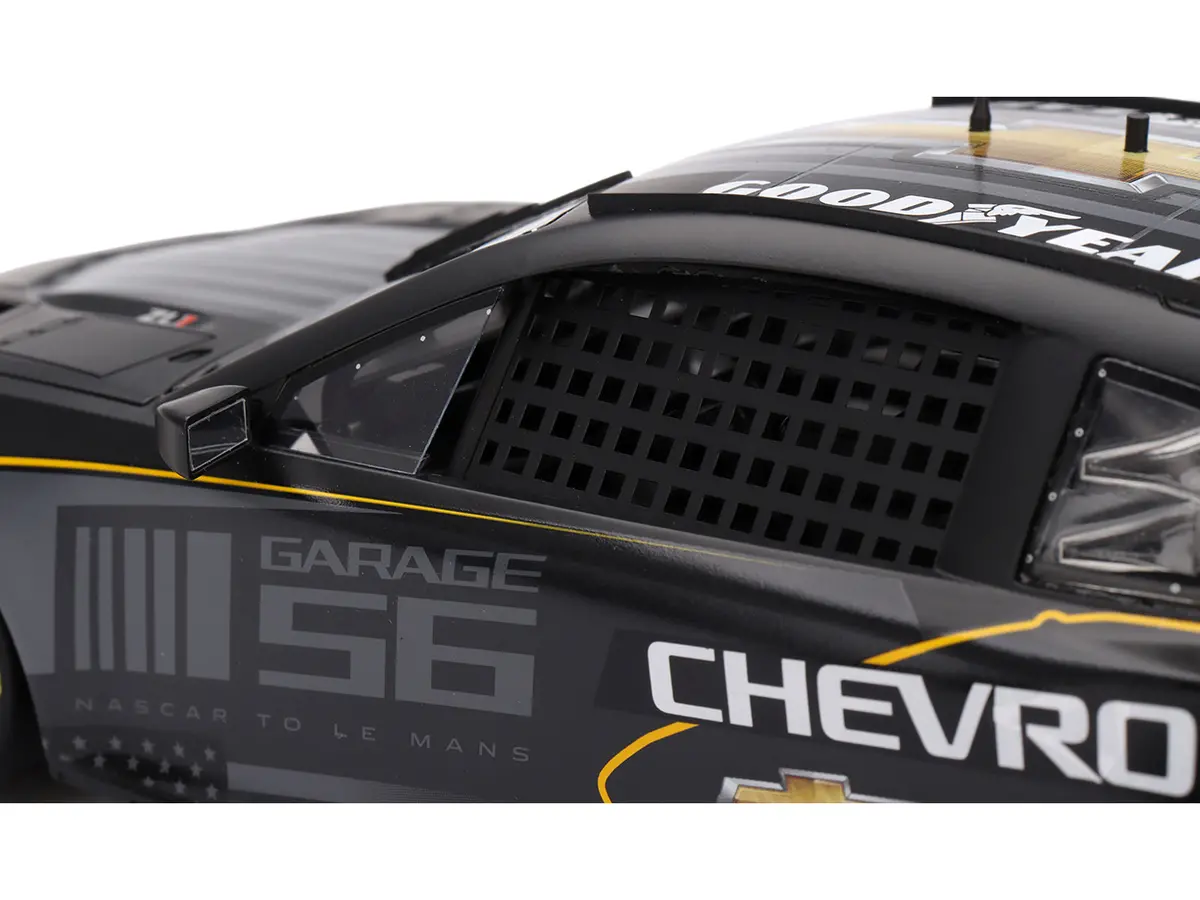 Chevrolet Camaro Zl1 #24 "Hendrick Motorsports Test Car" Matt Black With Graphics 1/18 Model Car By Top Speed 2