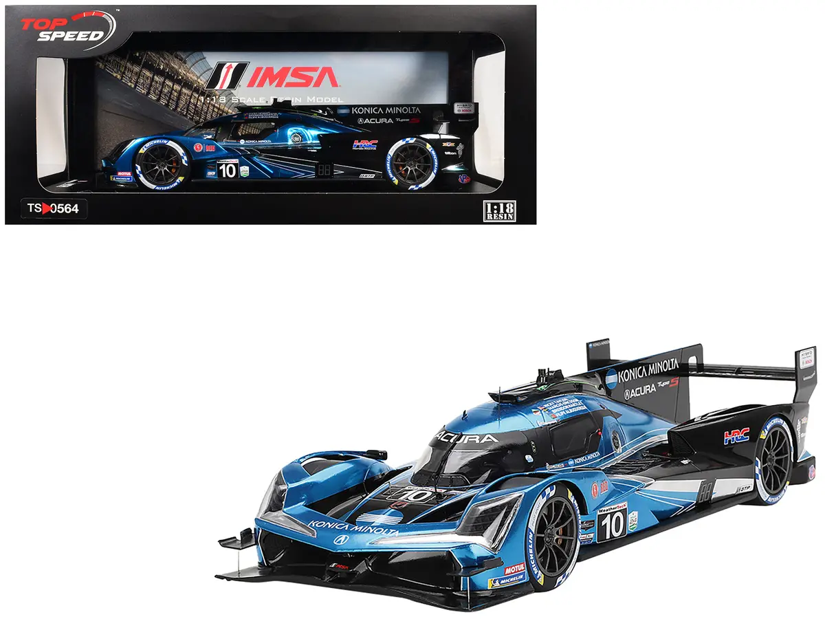 Acura Arx-06 Gtp #10 Filipe Albuquerque - Marcus Ericsson - Brendon Hartley - Ricky Taylor "Wayne Taylor Racing With Andretti" Imsa "24 Hours Of Daytona" (2024) 1/18 Model Car By Top Speed 1