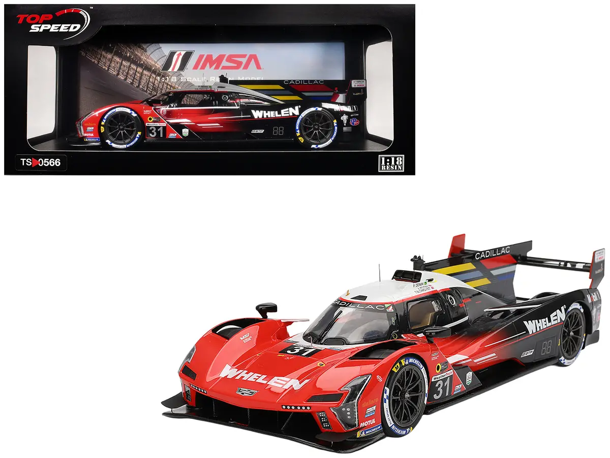 Cadillac V-Series.R #31 Jack Aitken - Tom Blomqvist - Pipo Derani "Whelen Cadillac Racing" 2Nd Place Imsa "24 Hours Of Daytona" (2024) 1/18 Model Car By Top Speed 1