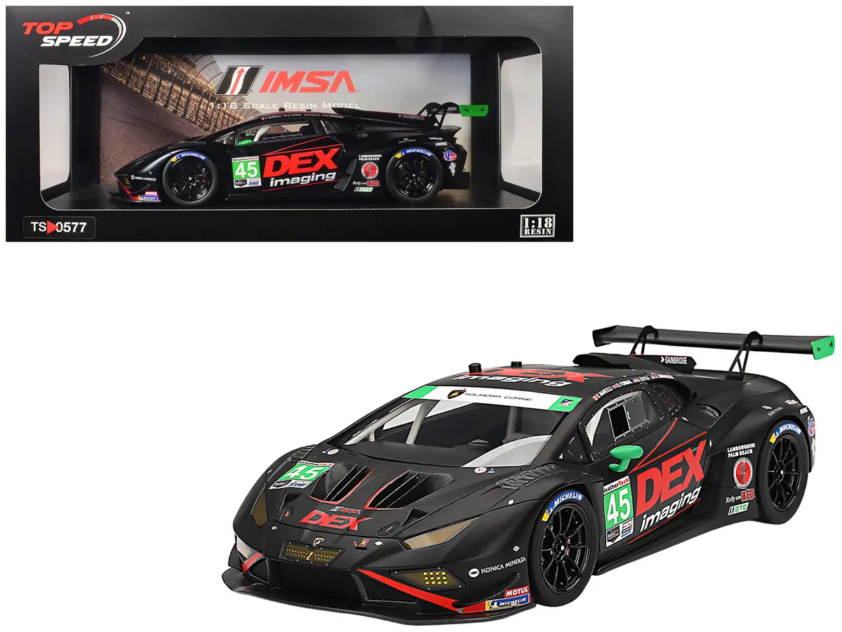 Lamborghini Huracan Gt3 Evo2 #45 Graham Doyle - Danny Formal - Ashton Harrison - Kyle Marcelli "Wayne Taylor Racing With Andretti" "24 Hours Of Daytona" (2024) 1/18 Model Car By Top Speed 1