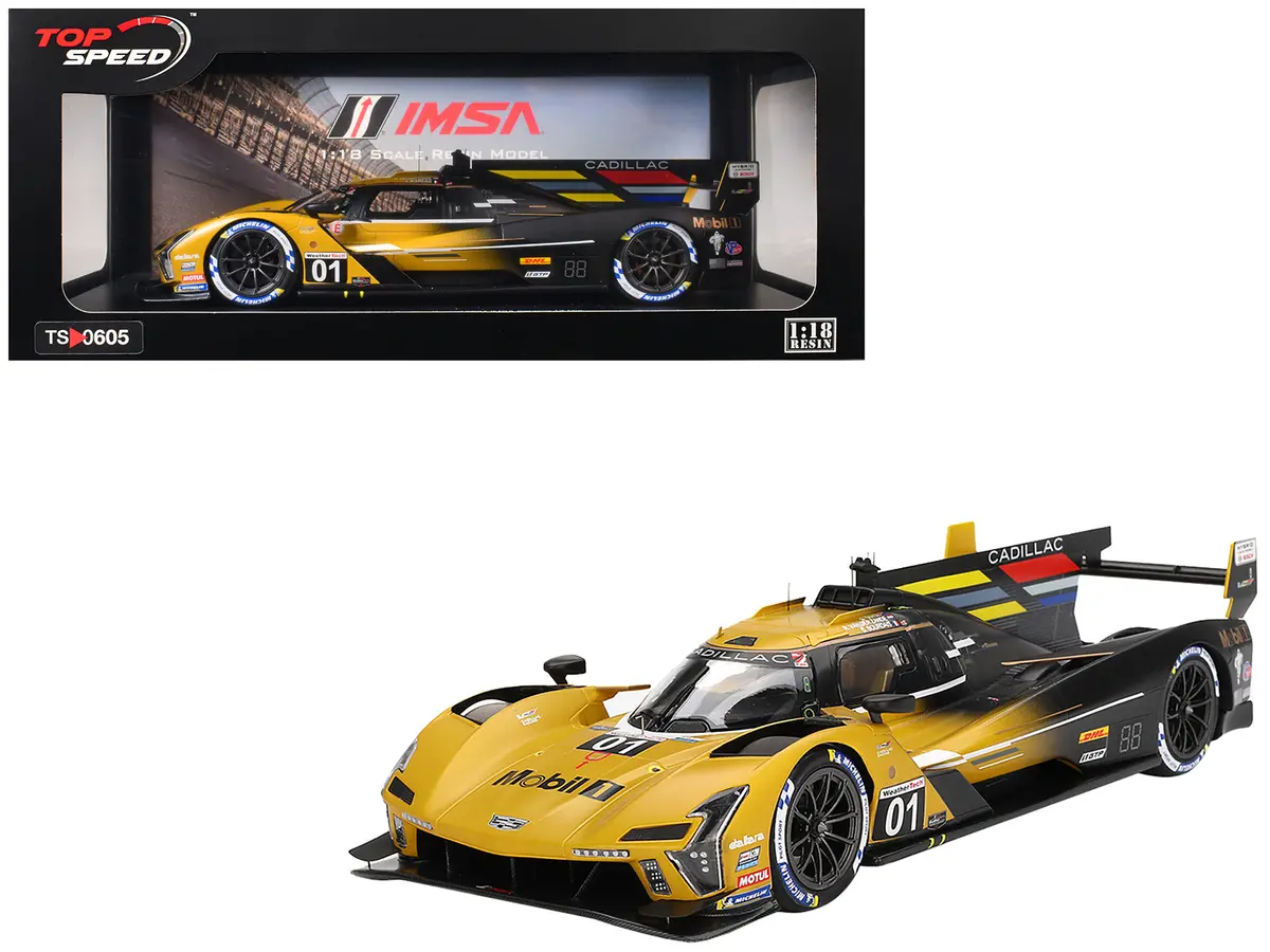 Cadillac V-Series.R #01 Sebastien Bourdais - Scott Dixon - Renger Van Der Zande "Cadillac Racing" 2Nd Place "12 Hours Of Sebring" (2024) 1/18 Model Car By Top Speed 1