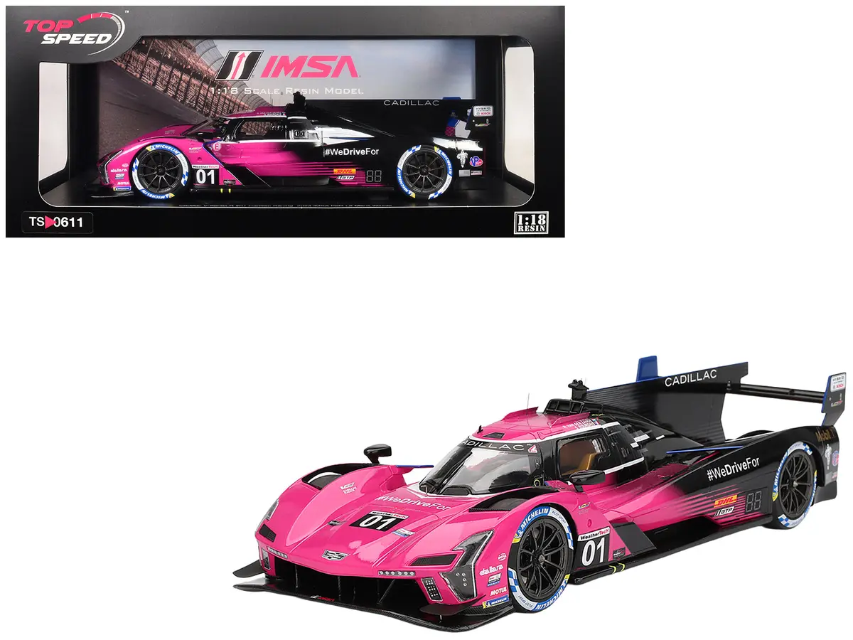 Cadillac V-Series.R #01 Sebastien Bourdais - Scott Dixon - Renger Van Der Zande "Cadillac Racing" Winner Imsa "Petit Le Mans" (2024) 1/18 Model Car By Top Speed 1