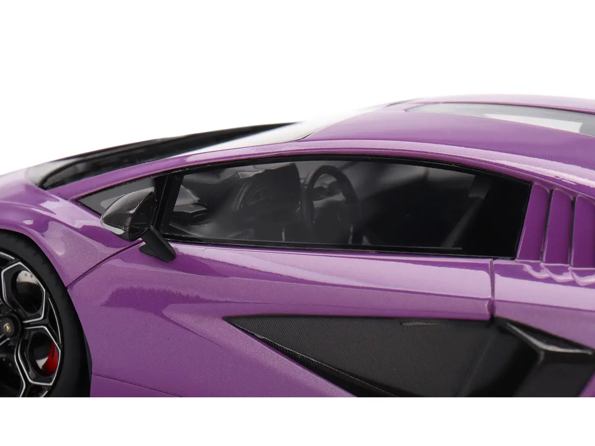Lamborghini Countach Lpi 800-4 Viola 30Th Purple Metallic 1/18 Model Car By Top Speed 2