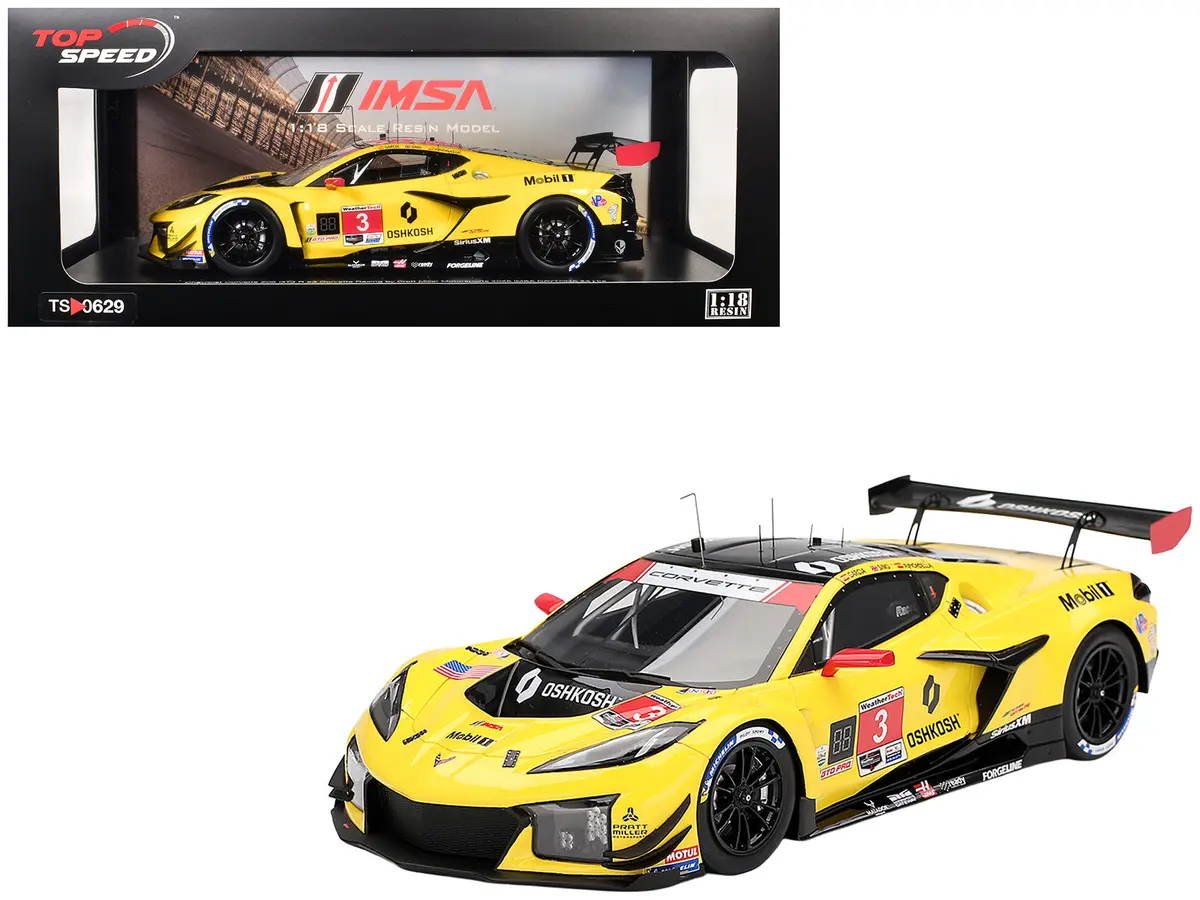 Chevrolet Corvette Z06 Gt3.R #3 Antonio Garcia - Daniel Juncadella - Alexander Sims "Corvette Racing By Pratt Miller Motorsports" "24 Hours Of Daytona" (2025) 1/18 Model Car By Top Speed 1