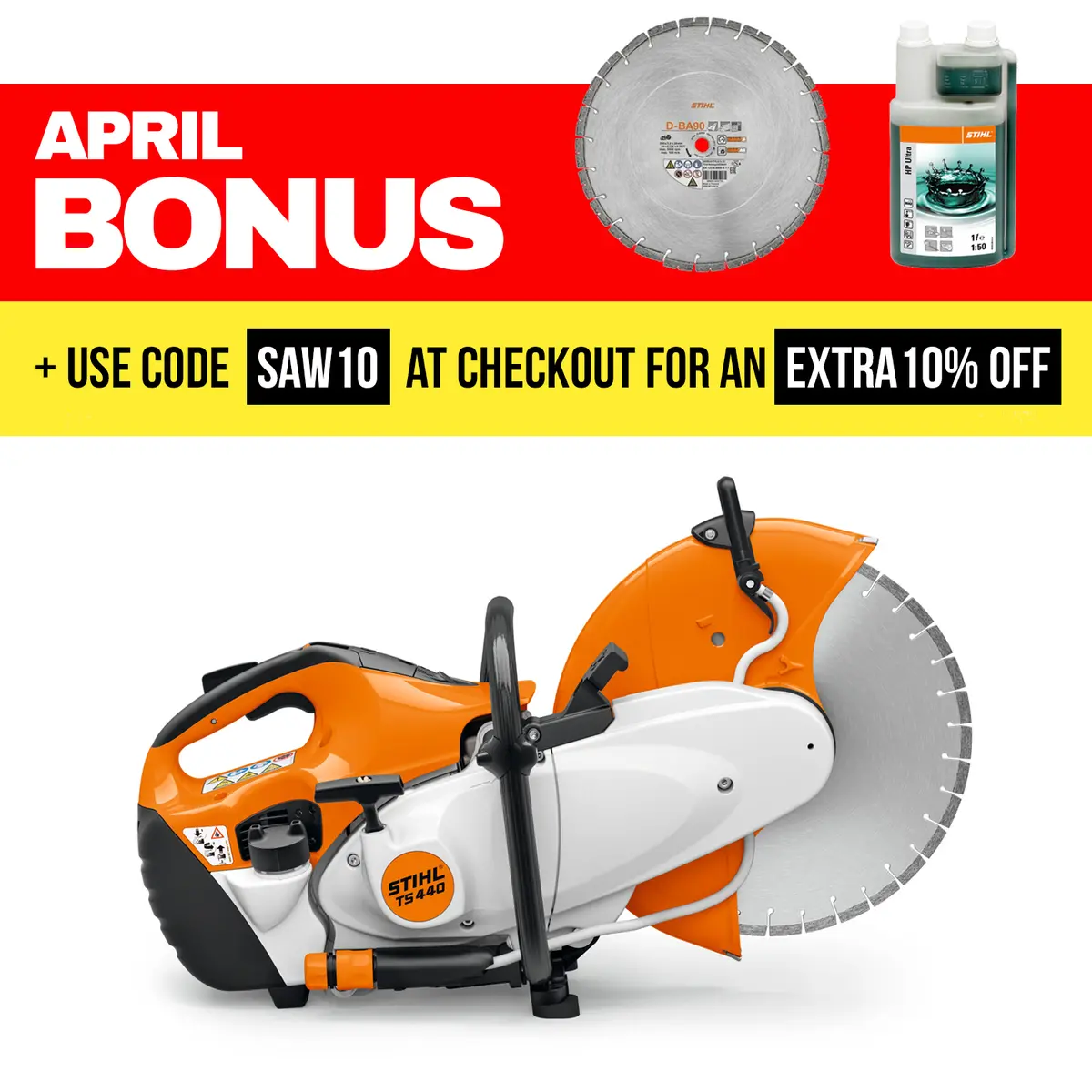 Stihl Ts440 Petrol Cut-Off Saw Premium Bundle 1