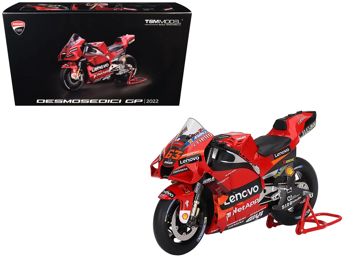 Ducati Desmosedici #63 Francesco Bagnaia "Presentation" "Motogp World Championship" (2022) 1/12 Motorcycle Model By True Scale Miniatures 1