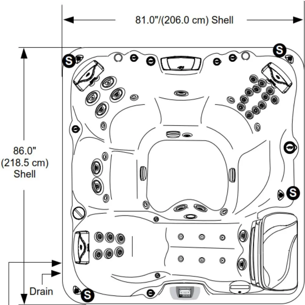 Sundance Spas Altamar Hot Tub Cover Gray 2002-2018+ (P/N: 6476-004Pg) Ships In 12 To 13 Weeks 2