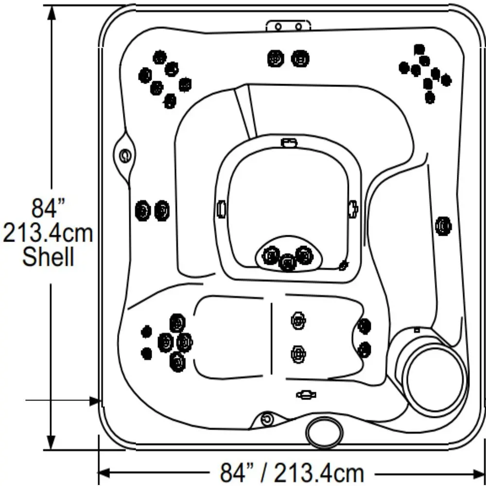 Sundance Spas Burlington Hot Tub Cover Gray 2006-2007 (P/N: 6475-113Pg) Ships In 12 To 13 Weeks 2