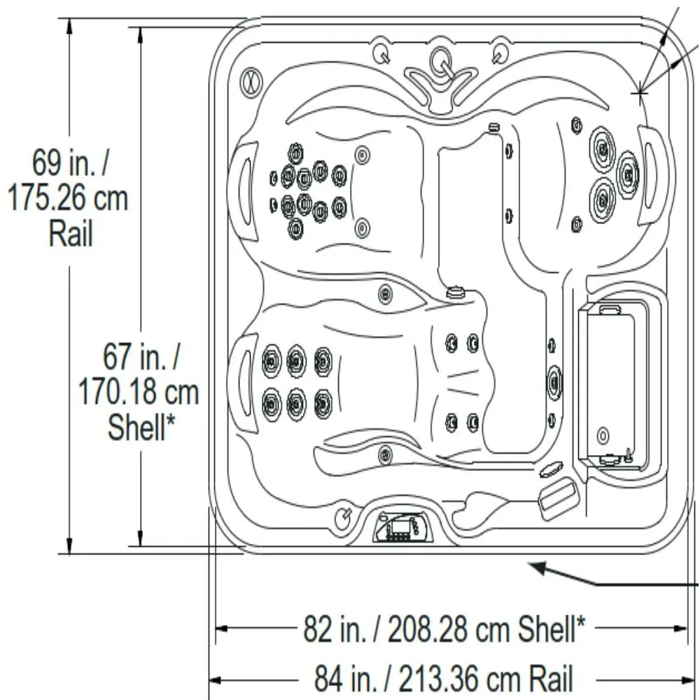 Sundance Spas Capri Hot Tub Cover Brown 2002-2005 (P/N: 6475-323Pm) Ships In 12 To 13 Weeks 2
