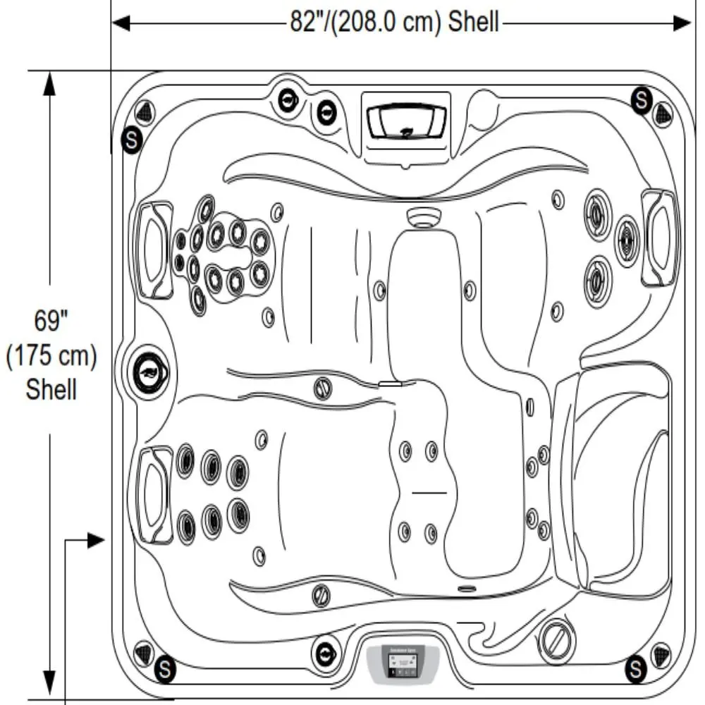 Sundance Spas Capri Hot Tub Cover Gray 2006+ (P/N: 6476-005Pg) Ships In 12 To 13 Weeks 2