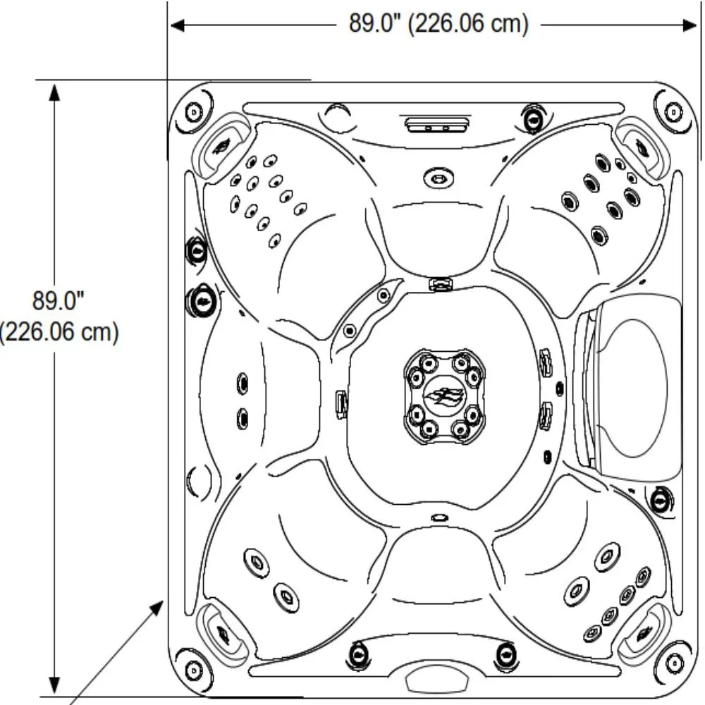 Sundance Spas Chelsee Hot Tub Cover Gray 2013+ (P/N: 6476-002Pg) Ships In 6 To 7 Weeks Approx 2