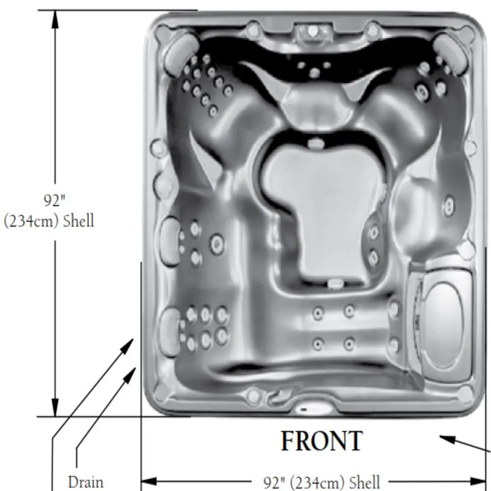 Sundance Spas Hamilton Hot Tub Cover Gray 2007-2012 (P/N: 6476-003Pg) Out Of Stock 2