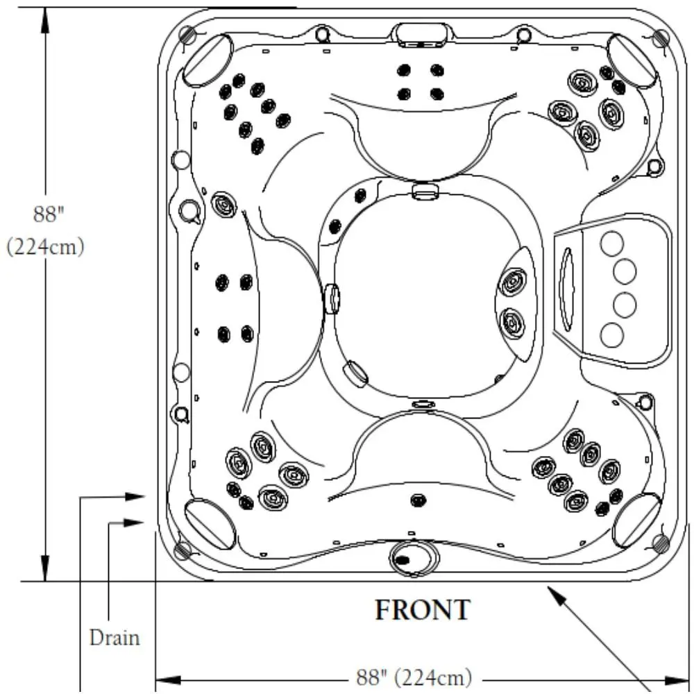 Sundance Spas Hartford Hot Tub Cover Gray (P/N: 6476-003Pg) Out Of Stock 2