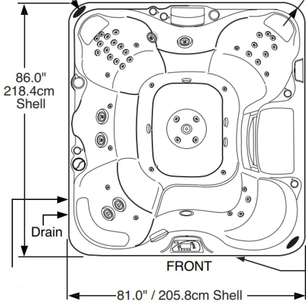 Sundance Spas Majesta Hot Tub Cover Gray 2002-2018+ (P/N: 6476-004Pg) Ships In 12 To 13 Weeks 2