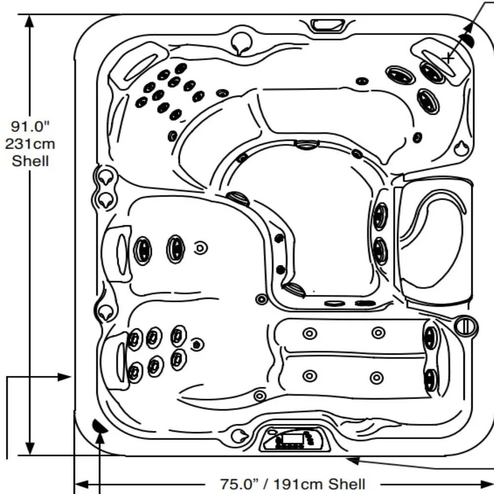 Sundance Spas Marin Hot Tub Cover Gray 2006-2017 (P/N: 6476-001Pg) Ships In 12 To 13 Weeks 2