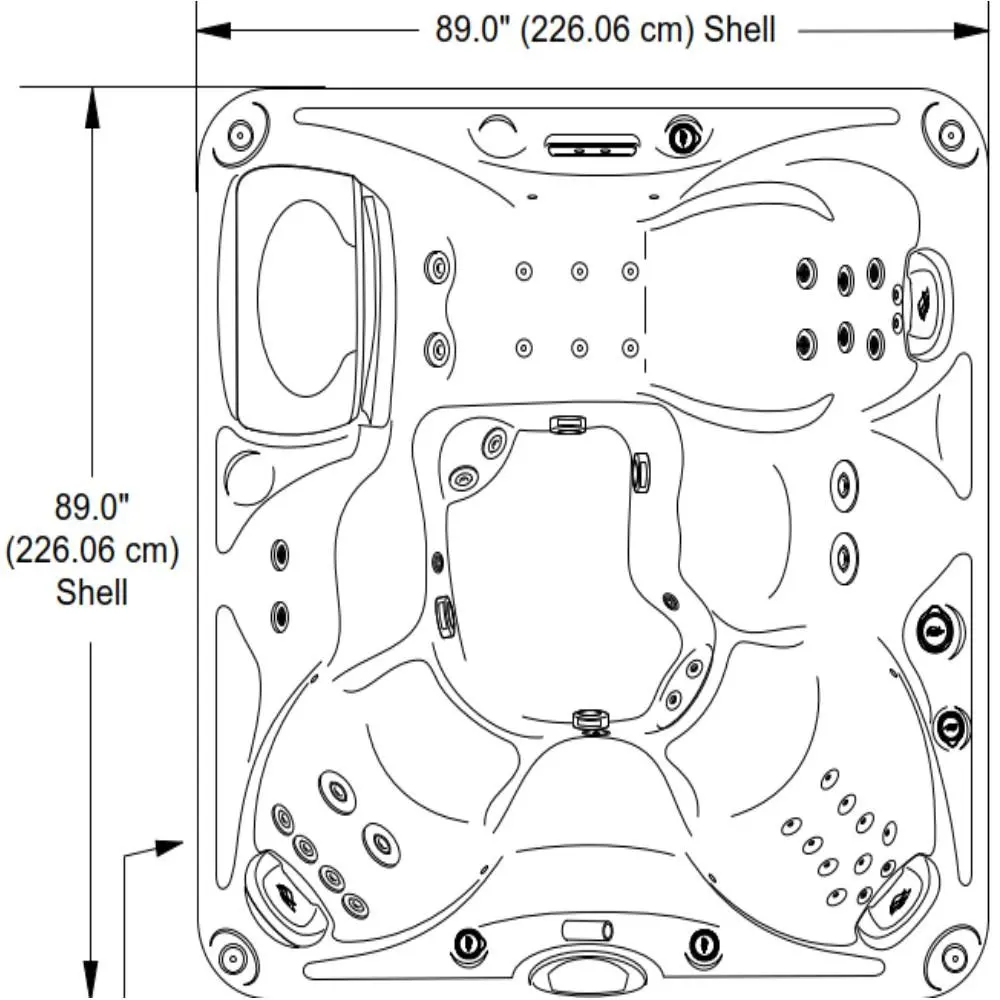 Sundance Spas Prado/Prado5 Hot Tub Cover Brown (P/N: 6476-041Pm) Ships In 6 To 7 Weeks Approx 2